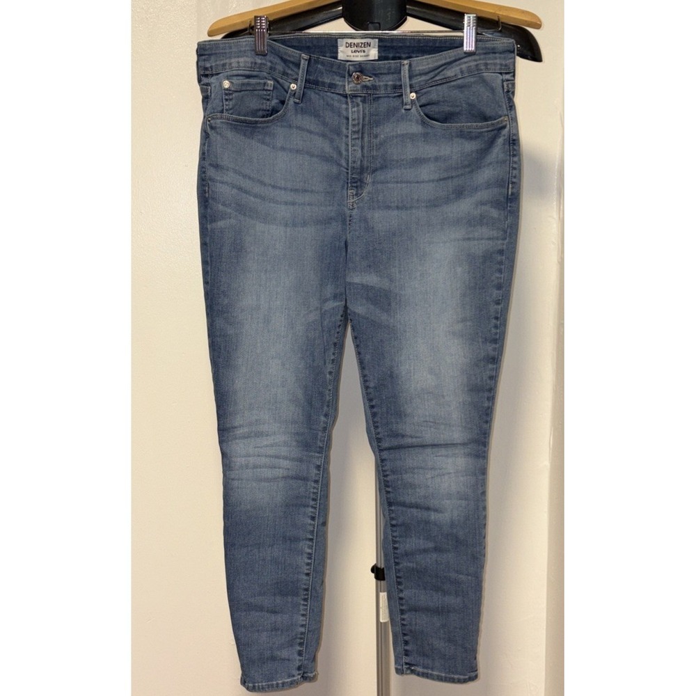 Levis Denizen Women's Mid Rise Skinny Denim Blue Jeans size 33x28